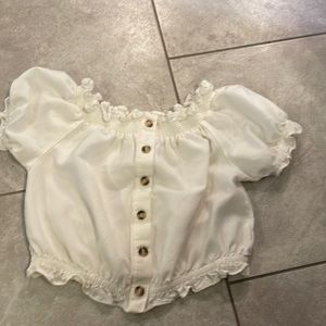 H & M White summer top - 6